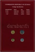 Guyana 1985. 1c-25c (4xklf), "Coin Sets of All Nations" forgalmi szett felbélyegzett karto...