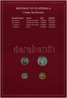 Guatemala 1983-1985. 1c-25c (4xklf), "Coin Sets of All Nations" forgalmi szett felbélyegze...