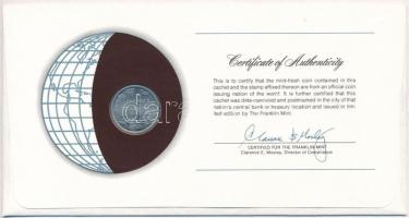 Francia-Polinézia 1979. 1Fr "Nemzetek pénzérméi" felbélyegzett borítékban, bélyegzéssel, h...