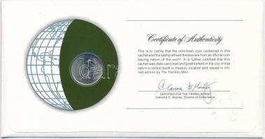 Uruguay 1980. 1P "Nemzetek pénzérméi" felbélyegzett borítékban, bélyegzéssel, holland nyel...