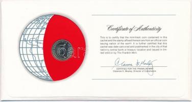 Panama 1975. 5c "Nemzetek pénzérméi" felbélyegzett borítékban, bélyegzéssel, holland nyelv...