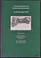 7. Ansichtskarten- und Ganzsachenfernauktion. Auktionshaus Markus Weissenböck, Salzburg 1998. / Aukt...