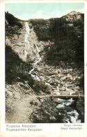 Fogarasi Kárpátok, Fogarascher Karpathen, Muntii Fagarasului; Negoj csúcs, vízesés, híd / Varful Negoiu / Negoi Wasserfall / mountain, waterfall, bridge