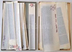 cca 1970 és 1988 között, változatos helyszíneken és témákról készült, feliratozott felvételek negatí...