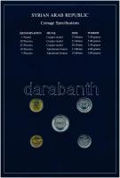 Szíria 1979. 5p-1P (5xklf), "Coin Sets of All Nations" forgalmi szett felbélyegzett karton...