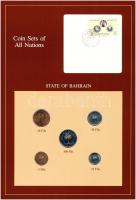 Bahrein 1965. 5f-100f (5xklf), Coin Sets of All Nations forgalmi szett felbélyegzett kartonlapon T:1  Syria 1965. 5 Fils - 100 Fils (5xdiff) Coin Sets of All Nations coin set on cardboard with stamp C:UNC