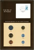 Burma 1966-1987. 1p-1K (6xklf), Coin Sets of All Nations forgalmi szett felbélyegzett kartonlapon T:1  Burma 1966-1987. 1 Pya - 1 Kyat (6xdiff) Coin Sets of All Nations coin set on cardboard with stamp C:UNC
