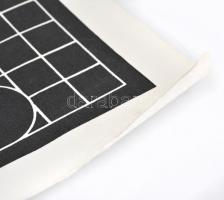 Bak Imre (1939): Hommage a Ady 1977. Szitanyomat, papír, jelzett, gyűrődéssel, 61x46 cm