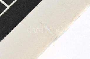 Bak Imre (1939): Hommage a Ady 1977. Szitanyomat, papír, jelzett, gyűrődéssel, 61x46 cm