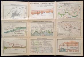 1913 Klösz György és Fia Térképészeti és Kőnyomdai Műintézet reklámanyaga, eredeti reklámos borítékb...
