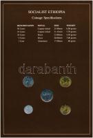 Etiópia 1969. 1c-50 (5xklf), "Coin Sets of All Nations" forgalmi szett felbélyegzett karto...