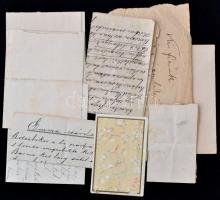 cca 1890 Kisgyermek gyermekkoráról szóló kézzel írt emlékkönyv, hozzá több korabeli levél  Hímzett b...