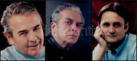 cca 1969 Színész portrék aláírva - Mikó István, Bencze Ilona, Szuhay Balázs, Mányai Zsuzsa, 4 db vin...