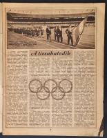 1956 A Melbournei Olimpia, sok fotóval illusztrált újság, pp.:62,