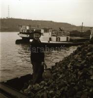 1956 Sztálinváros kikötőjének építéséről készült fotóriport, Kotnyek Antal (1921-1990) budapesti fot...