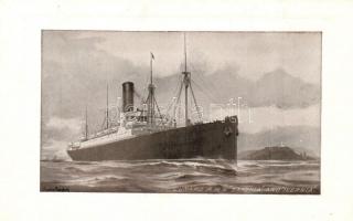 8 db RÉGI hadihajó motívumos képeslap / 8 pre-1945 motive postcards: battleships