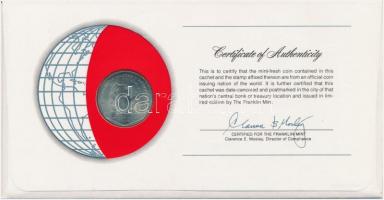 Kolumbia 1981. 10P "Nemzetek pénzérméi" felbélyegzett borítékban, bélyegzéssel, holland ny...