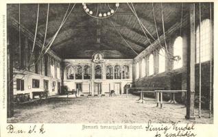 1905 Budapest VIII. Nemzeti Tornaegylet csarnoka, belső. Erdélyi cs. és kir. udvari fényképész kiadása