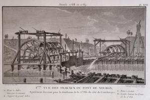 23 nagyméretű metszet a Description des Projets et de la Construction des Ponts de Neuilly, de Mante...