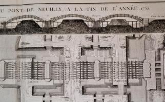 23 nagyméretű metszet a Description des Projets et de la Construction des Ponts de Neuilly, de Mante...