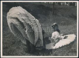 cca 1935 Dr. Csörgeő Tibor (1896-1968) budapesti fotóművész hagyatékából, 2 db jelzés nélküli, vinta...