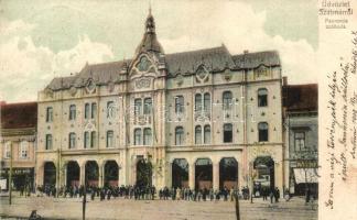 1902 Szatmárnémeti, Szatmár, Satu Mare; Pannonia szálloda, Halász Mór üzlete. Kiadja Reizer János / Hotel Pannonia, shops