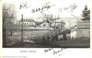 1905 Balatonberény, vasútállomás. Fischl Jakab és fia kiadása / Bahnhof / railway station