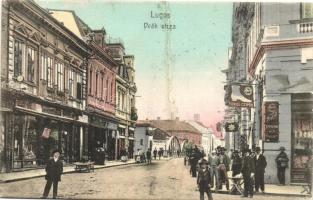 Lugos, Lugoj; Deák utca, Turul cipők, Stern József üzlete. Auspitz Adolf kiadása / shoe store, shops, street view (r)