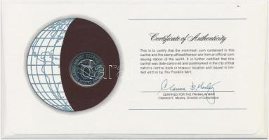 Turks- és Caicos-szigetek 1981. 1/4C "Nemzetek pénzérméi" felbélyegzett borítékban, bélyeg...