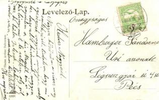 1911 Debrecen, Nagyerdei indóház, kisvasút a vasútállomáson. Thaisz Arthur kiadása