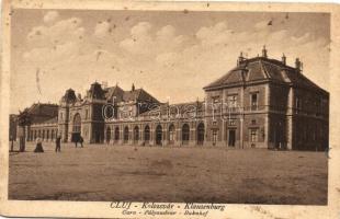 Kolozsvár, Cluj; Vasútállomás, pályaudvar / Gara / Bahnhof / Gara / railway station + 1940 Szamosújvár visszatért So. Stpl. (fl)