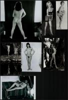 Naturisták éjjel-nappal, szolidan erotikus felvételek, 9 db vintage negatív + 10 db vintage fotó és/...