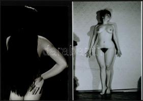 Modelliskolában, szolidan erotikus felvételek, 7 db vintage negatív + 9 db vintage fotó és/vagy mai ...