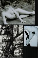 Modelliskolában, szolidan erotikus felvételek, 7 db vintage negatív + 9 db vintage fotó és/vagy mai ...