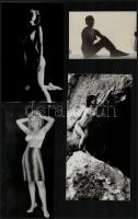 Modelliskolában, szolidan erotikus felvételek, 7 db vintage negatív + 9 db vintage fotó és/vagy mai ...