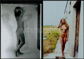 Mindig akkor és mindig ott, szolidan erotikus felvételek, 7 db vintage negatív + 8 db vintage fotó é...
