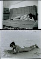 Hajlandóság, szolidan erotikus felvételek, 11 db vintage negatív + 8 db vintage fotó és/vagy mai nag...