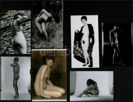 Sejtelmes nappalok és éjszakák, szolidan erotikus felvételek,  9 db vintage negatív + 8 db vintage f...