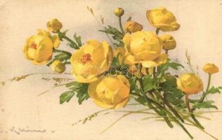 6 db RÉGI művészlap; gyümölcsök, közte litho / 6 pre-1945 motive postcards: art postcards, foods, wi...