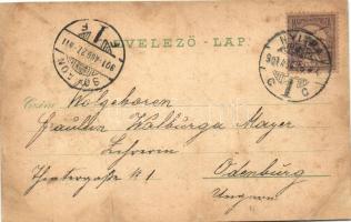 1901 Nyitra, Nitra; Tóth Vilmos utca, látkép, Püspöki vár, Honvéd laktanya, zárda / street view, gen...