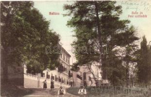 Szliács, Sliac; Buda és Pest szállodák. Kiadja Kerekes Miklós 981. / hotels (EB)