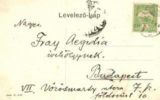 1908 Arad, Barabás ház. Barabás Béla országgyűlési képviselő háza és saját kezű levele. Bloch H.  / ...