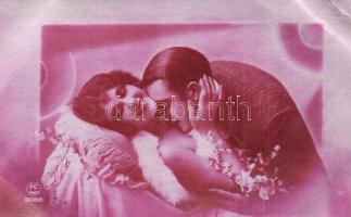 3 db RÉGI művészlap; párok / 3 pre-1945 motive postcards: romantic couples