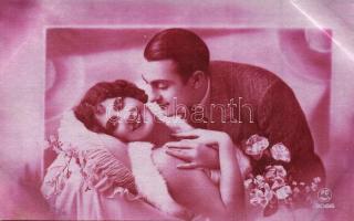 3 db RÉGI művészlap; párok / 3 pre-1945 motive postcards: romantic couples