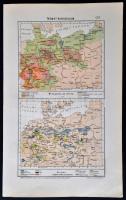 Német-birodalom mezőgazdasági/ipari térképe, Lampel R. - Athenaeum,39×24 cm
