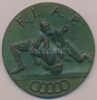 Olaszország / Trapani 1939. F.I.A.P. / Olaszország-Magyarország 17. július 8. Br birkózó érem (60mm) T:2 zöldes patina Italy / Trapani 1939. F.I.A.P. / Italy - Hungary 8th July 17 Br wrestler medal (60mm) C:XF greenish patina