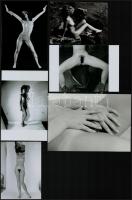 Váratlan találkozások, szolidan erotikus felvételek, 7 db vintage negatív + 8 db vintage fotó és/vag...