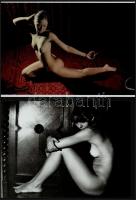 Váratlan találkozások, szolidan erotikus felvételek, 7 db vintage negatív + 8 db vintage fotó és/vag...