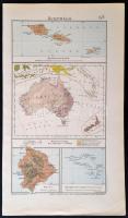 Ausztrália és Óceánia térképe, Lampel R. - Athenaeum, 39×23 cm