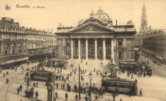 6 db RÉGI külföldi városképes lap közlekedési eszközökkel / 6 pre-1945 European town-view postcards;...